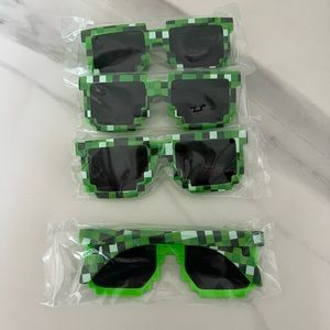 NWOT Green Pixel Kids Sunglasses